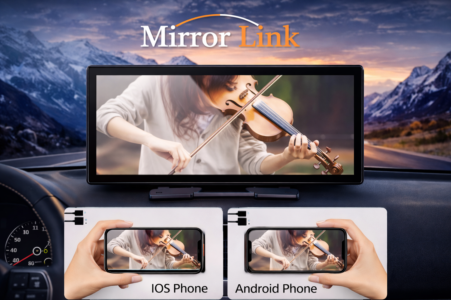 hippcron 正規取扱モデル｜10.26インチ カーディスプレイ（ワイヤレスCarPlay／Android Auto対応）工事不要・Bluetooth搭載